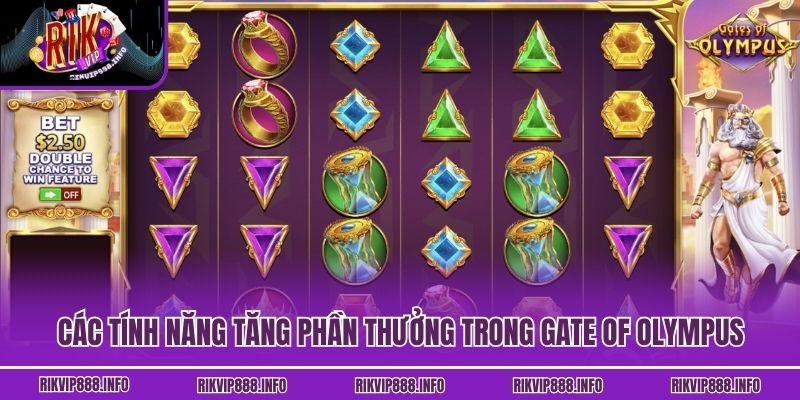 Gate Of Olympus - Slot Thần Thoại Hấp Dẫn Tại Rikvip Các tính năng tăng phần thưởng trong Gate Of Olympus